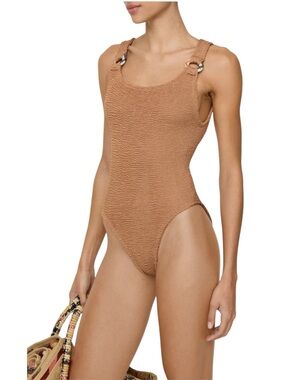 Burberry x Hunza G Domino Original Crinkle One-Piece Swimsuit